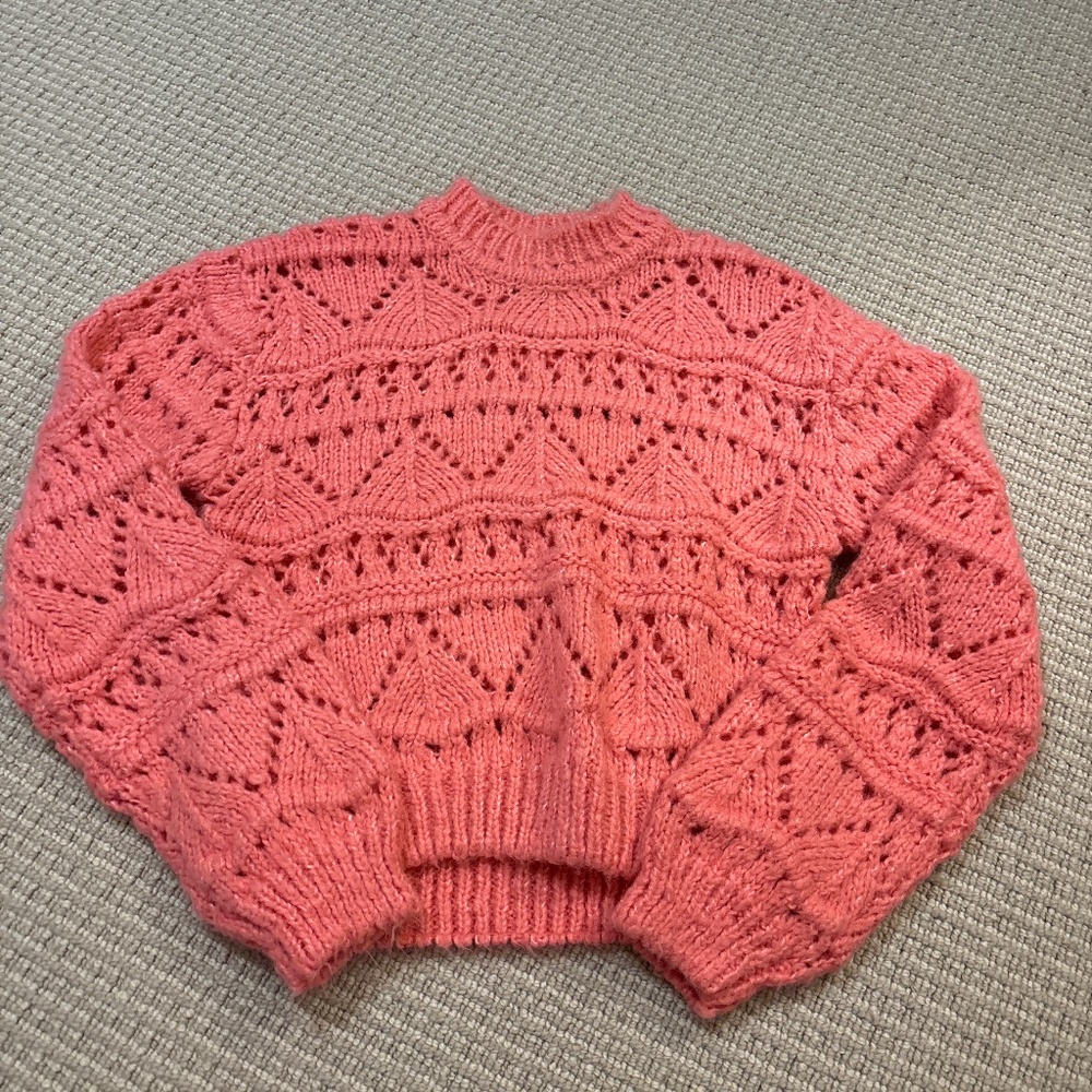 Aqua Girls pink pattern sweater (from blooming dales)